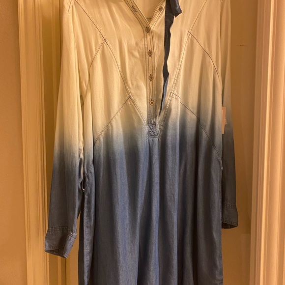 NWT. Color Block Denim  dress by Beige by eci  size xl - Picture 3 of 5